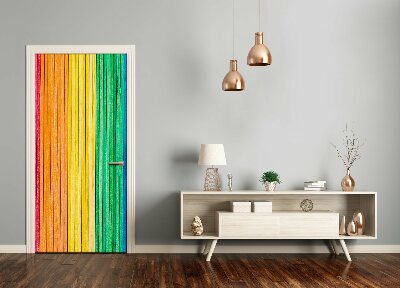 Adesivo em porta Listras coloridas