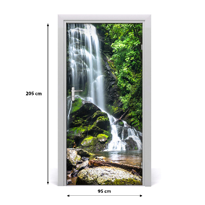 Autocolante para porta Cachoeira na selva