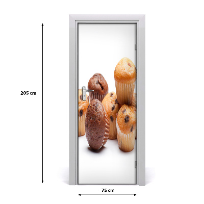 Papel de parede em porta Cupcakes