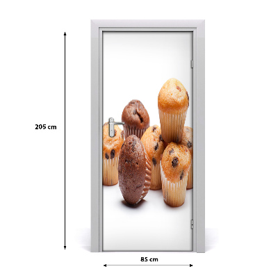 Papel de parede em porta Cupcakes