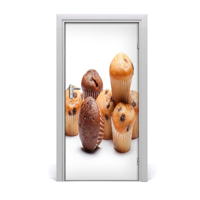Papel de parede em porta Cupcakes