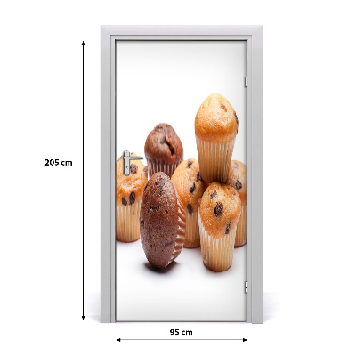 Papel de parede em porta Cupcakes