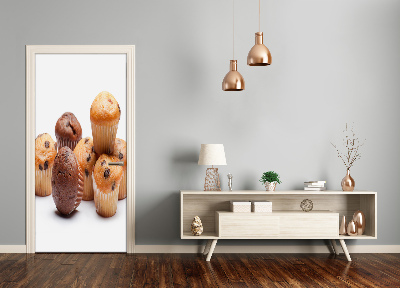 Papel de parede em porta Cupcakes