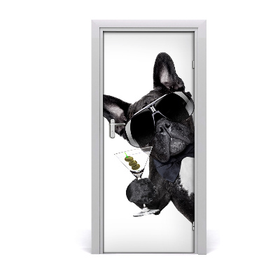 Papel de parede em porta Piez com martini