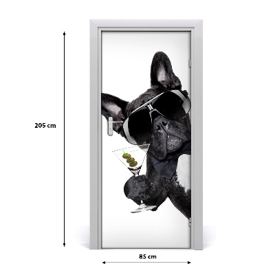 Papel de parede em porta Piez com martini