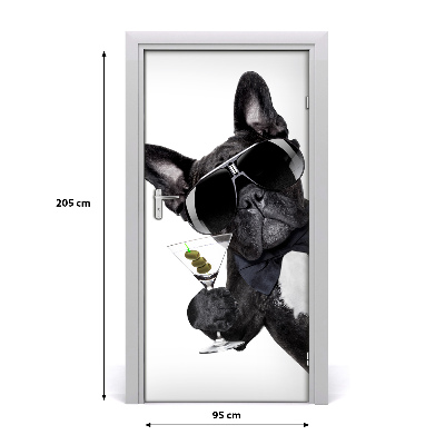 Papel de parede em porta Piez com martini