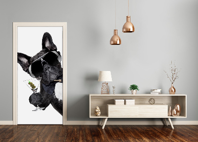 Papel de parede em porta Piez com martini