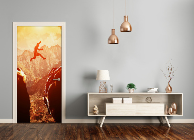 Papel de parede em porta Pular sobre o abismo