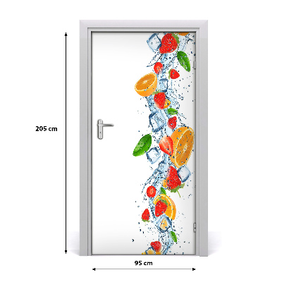 Adesivo em porta Frutas e gelo