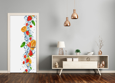 Adesivo em porta Frutas e gelo