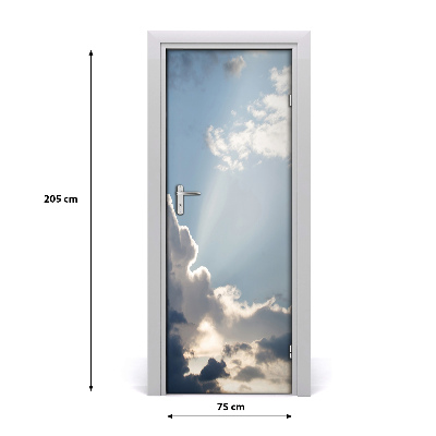 Papel de parede em porta Nuvens no céu