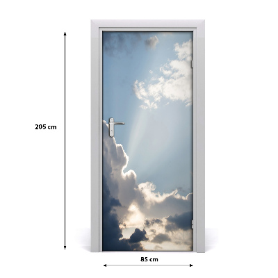 Papel de parede em porta Nuvens no céu