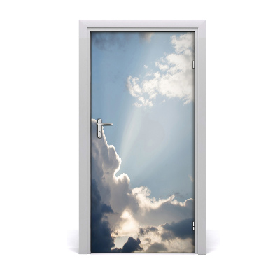Papel de parede em porta Nuvens no céu