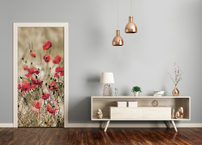 Adesivo em porta Flores silvestres