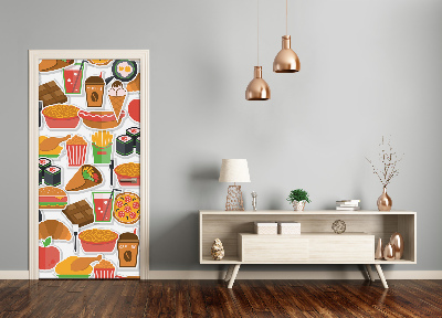 Autocolante para porta Comida rápida