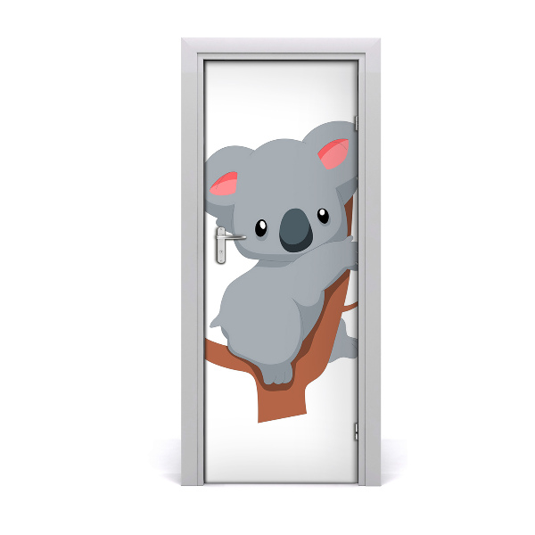 Papel de parede em porta Panda em uma árvore