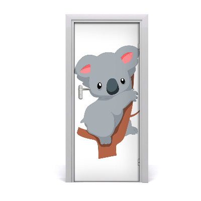 Papel de parede em porta Panda em uma árvore