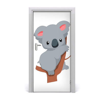 Papel de parede em porta Panda em uma árvore