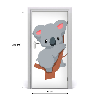 Papel de parede em porta Panda em uma árvore