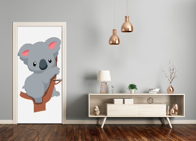 Papel de parede em porta Panda em uma árvore