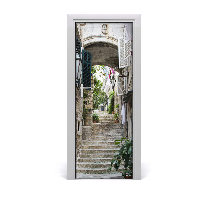 Adesivo em porta As ruas de Dubrovnik