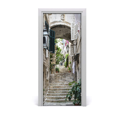 Adesivo em porta As ruas de Dubrovnik