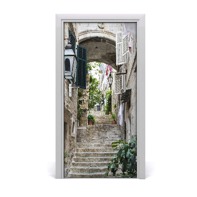 Adesivo em porta As ruas de Dubrovnik