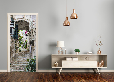Adesivo em porta As ruas de Dubrovnik