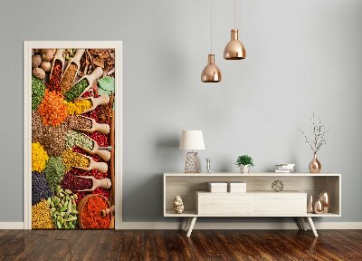 Papel de parede em porta Especiarias