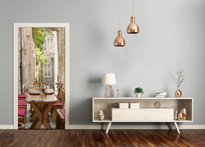 Papel de parede em porta Korcula Croácia