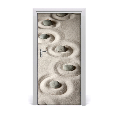 Autocolante para porta Pedras na areia