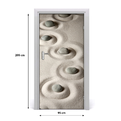 Autocolante para porta Pedras na areia