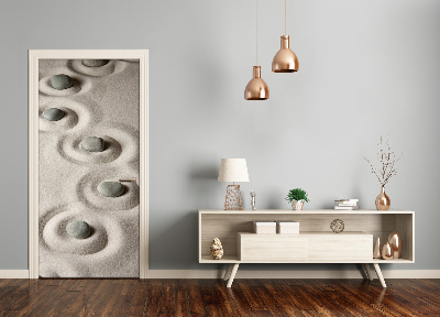 Autocolante para porta Pedras na areia