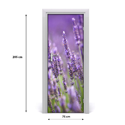 Adesivo em porta Campo de lavanda