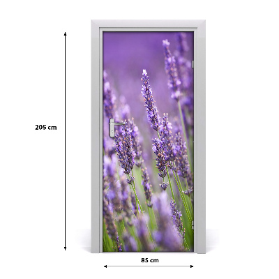 Adesivo em porta Campo de lavanda