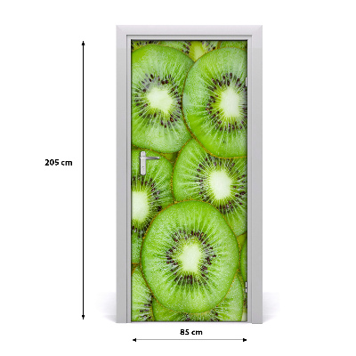 Papel de parede em porta Kiwi