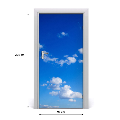 Papel de parede em porta Nuvens no céu