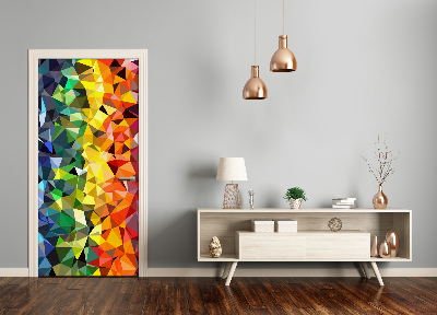 Adesivo em porta Fundo geométrico