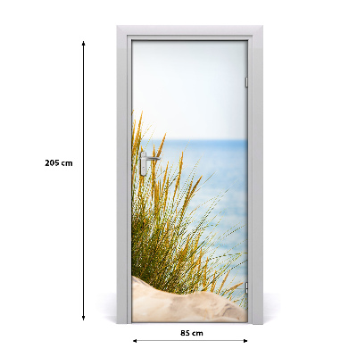 Autocolante para porta Dunas à beira-mar