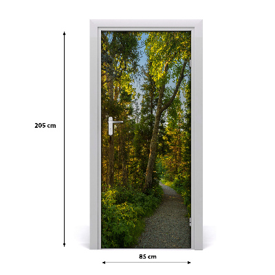 Papel de parede em porta Caminho na floresta