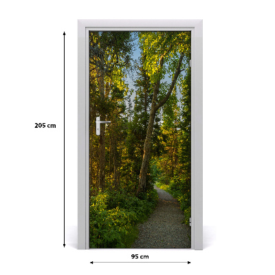 Papel de parede em porta Caminho na floresta