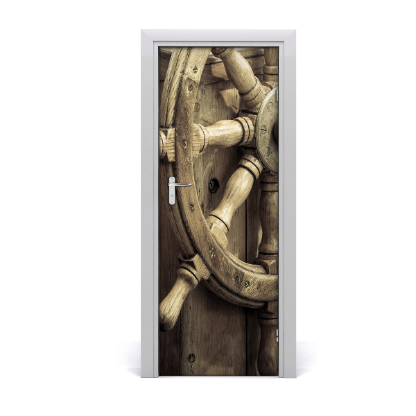 Papel de parede em porta O leme de um iate