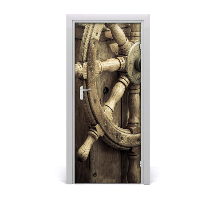 Papel de parede em porta O leme de um iate