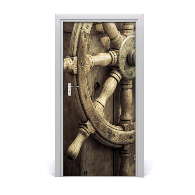 Papel de parede em porta O leme de um iate