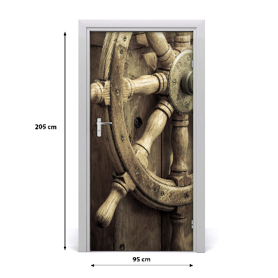 Papel de parede em porta O leme de um iate