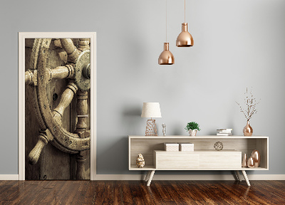 Papel de parede em porta O leme de um iate