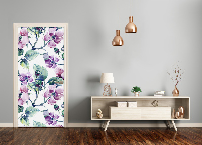 Autocolante para porta Flores de amora