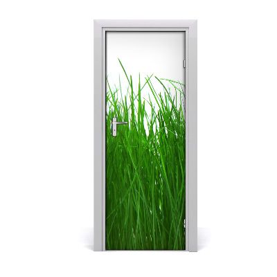 Adesivo em porta na porta Grama