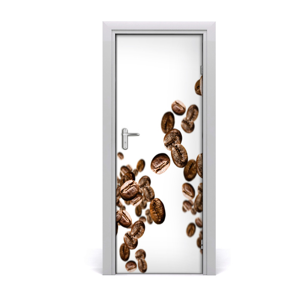 Papel de parede em porta Grãos de café