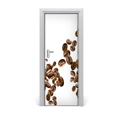 Papel de parede em porta Grãos de café